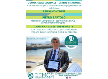 Pietro Bartolo a Moncalieri DemoS Democrazia Solidale